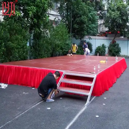 广州番禺舞台工厂 酒店婚庆t型舞台架铝合金移动舞台租赁玻璃舞台