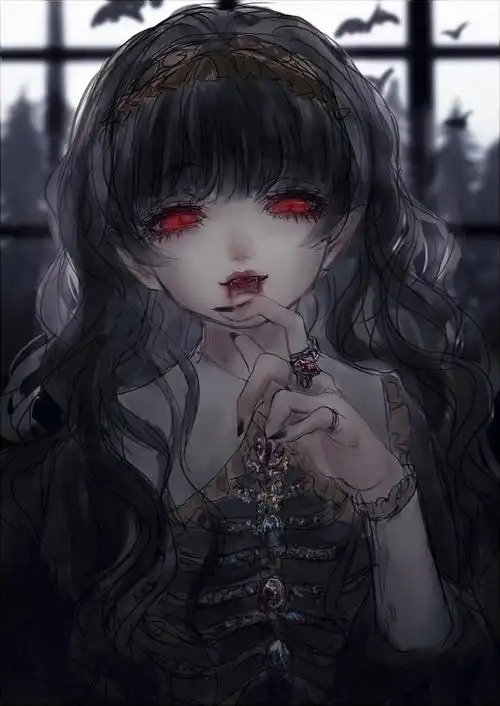 幸运吸血鬼女孩子涂鸦