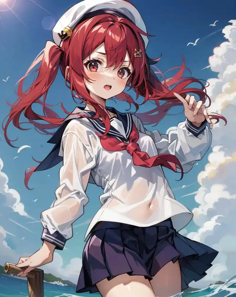 红发双马尾.#二次元 #二次元美图 #绘画 #动漫少女 #治 - 抖音