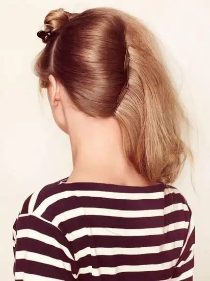 法式后盘发髻教程图解简单优雅片