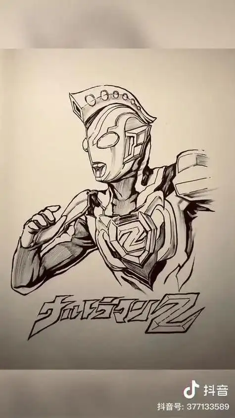 泽塔奥特曼的简笔画