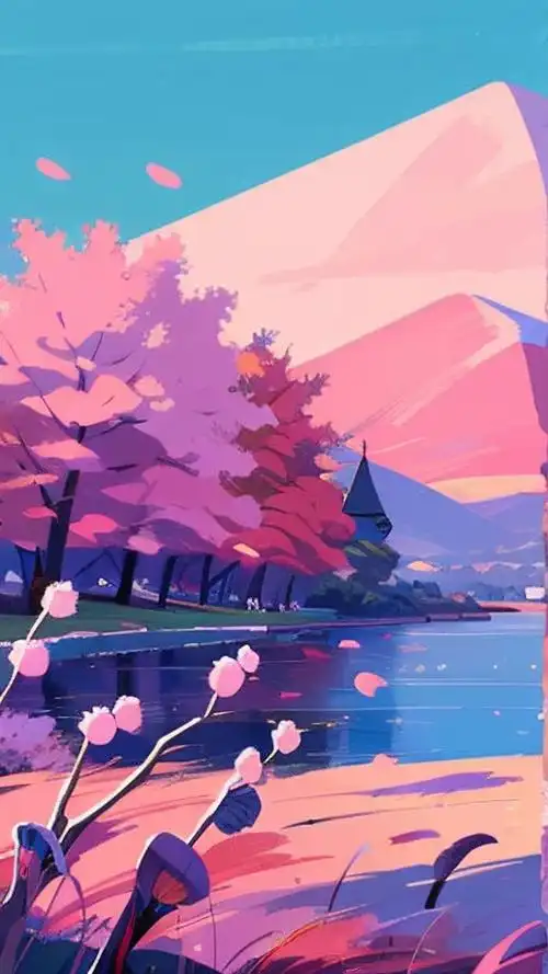 粉色卡通壁纸🌸樱花绽放