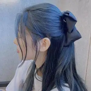 蓝黑色染发剂男女2021流行色显白雾蓝色蓝灰色黑蓝色染头发膏免漂