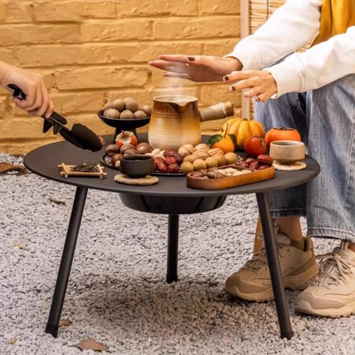 围炉煮茶烤茶烤炉家用折叠户外烤火便携围炉取暖烤炉炭火取暖烤炉