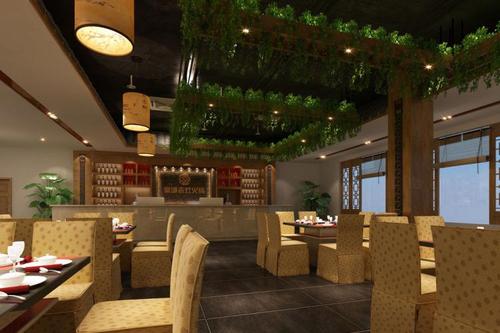 火锅店设计效果图  涮火锅火锅店吊顶火锅店布置火锅店装修