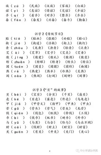 二年级语文下册:全课《生字注音组词》,寒假预习,你一定需要它!