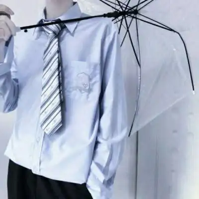 白衬衫黑领带半身男头,男生头像图片-回车桌面