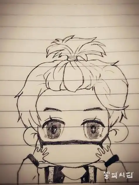 q版鹿晗简笔画全身