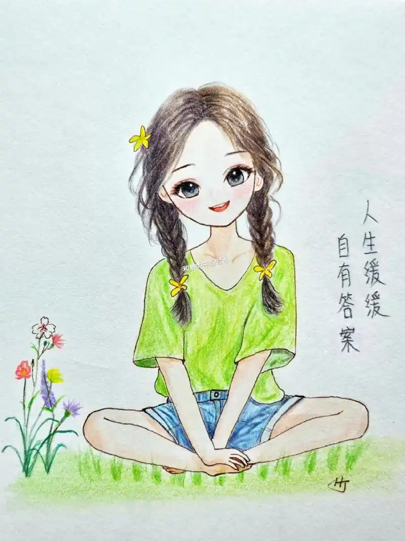 彩铅手绘i 人生缓缓,岁月凝香