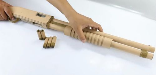 图纸视频纸板m500霰弹枪手步枪瓦楞纸diy手工其他手工制作