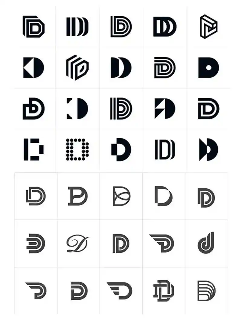 字母logo设计变形的上百种方式#字母logo设计 #log - 抖音