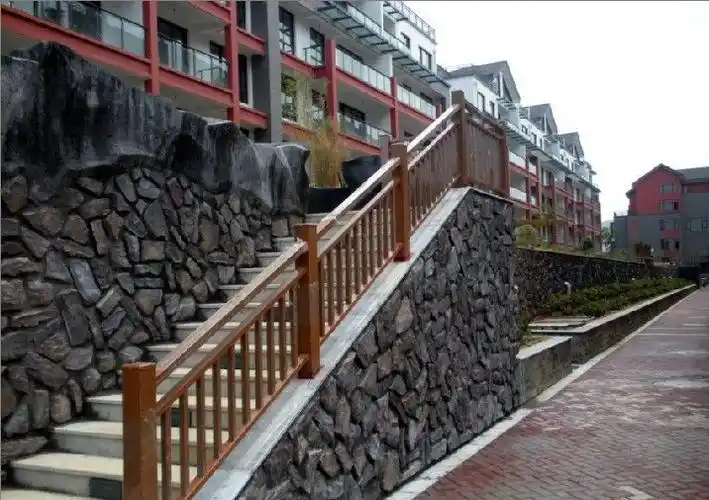 扶手楼梯木制户外.