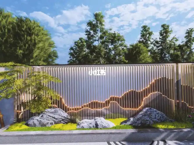 庭院别墅假山水背景墙装饰景墙