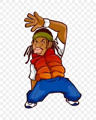 嘻哈黑人活力手绘嘻哈街舞音乐年