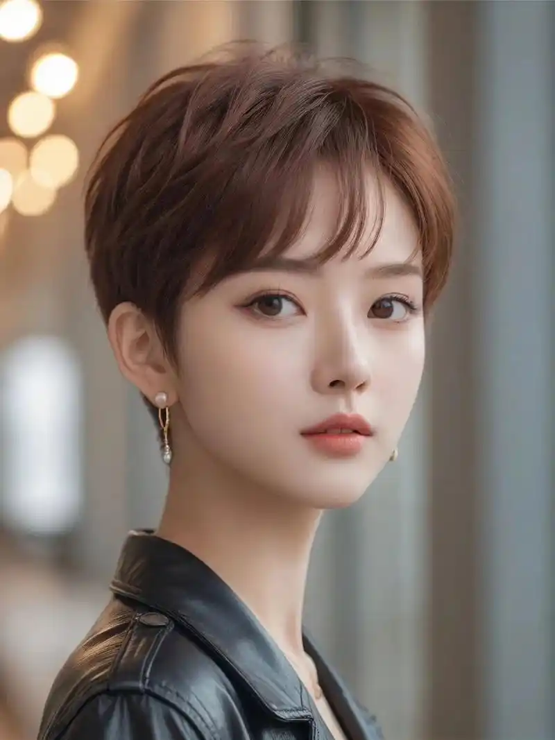 女士短发别乱剪,试试露耳微分短发,时尚又帅气