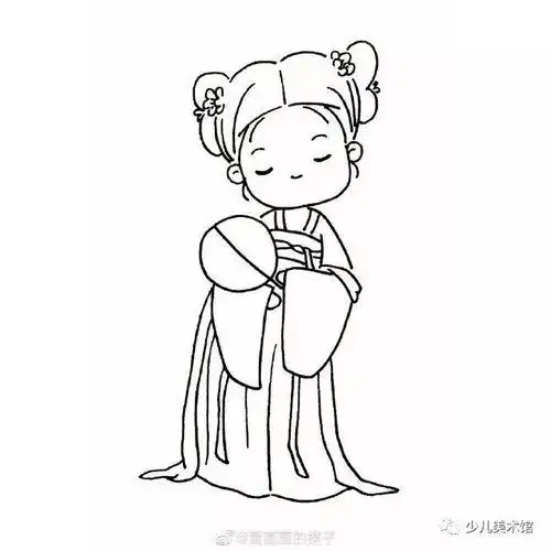 简笔画古代公主步骤图解