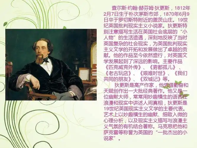 查尔斯 狄更斯ppt