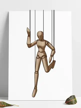 喜庆插画1856772世界戏剧日卡通提线木偶元素男孩女孩可商用407721/ 1