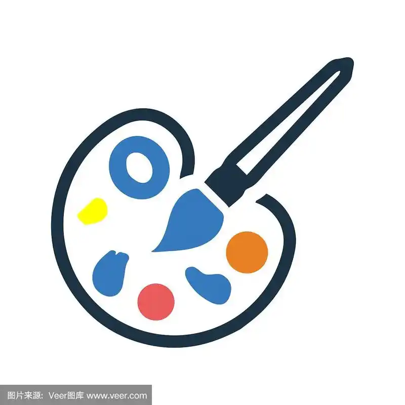 画笔,调色板图标标志,美术,平面设计