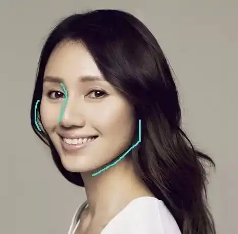 袁泉也符合颧骨高,脸型偏方,并且很瘦的要求,五官相对也比较立体