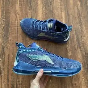 李宁 驭帅1342 low 低帮 百衲蓝 国产低帮专业篮球鞋 abaq013-15