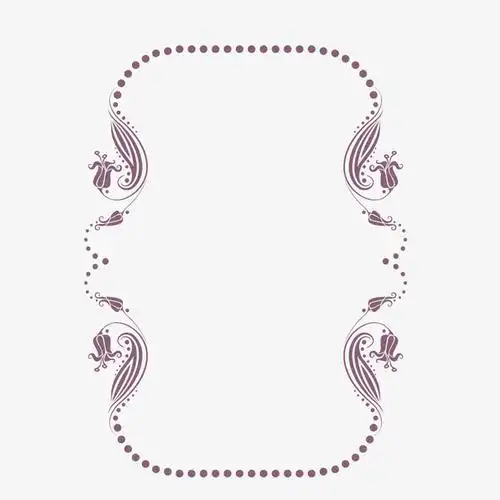 矢量对称点线花边竖边框