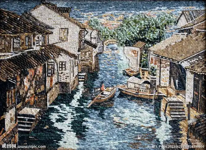 江南小镇设计图__绘画书法_文化艺术_设计图库_昵图网nipic.com