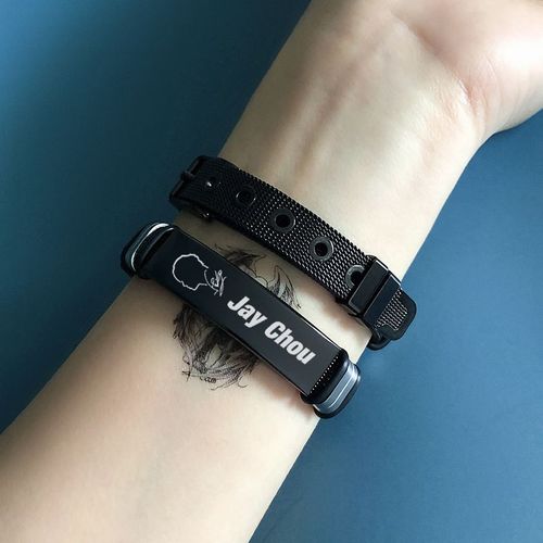 jay周杰伦剪影手环手链配饰明星应援粉丝周边定制纪念周杰伦签名
