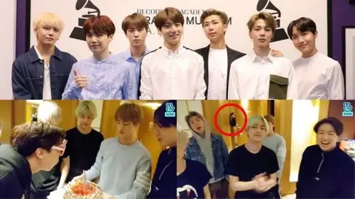 bts防弹少年团直播中私生饭闯入bighit表示确认后是工作人员那是外部