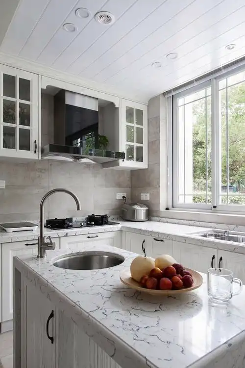 独墅苑美式厨房设计图餐厅橱柜美式经典厨房设计图片赏析