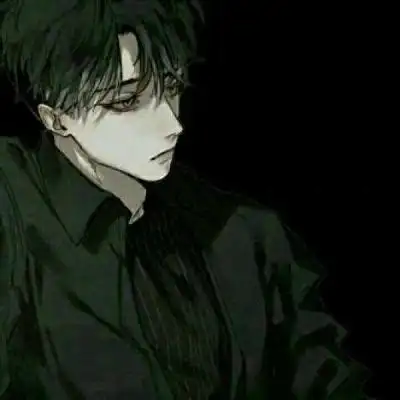 抖音动漫男黑白丧头像
