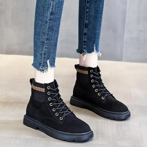 潮牌真皮马丁靴女2020年新款秋冬英伦风百搭短靴棉鞋加绒鞋子女鞋