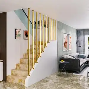 楼梯扶手栏杆护栏实木现代简约铁艺整体别墅复式楼梯定制25人付款500