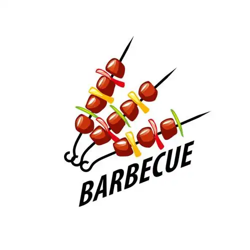 创意矢量烧烤派对标志设计