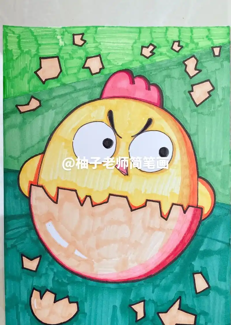 儿童创意画#创意美术 #创意美术 #画画 #创作灵感 #一起 - 抖音