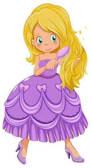 公主,特写,梳理,头发_高清图片_全景视觉