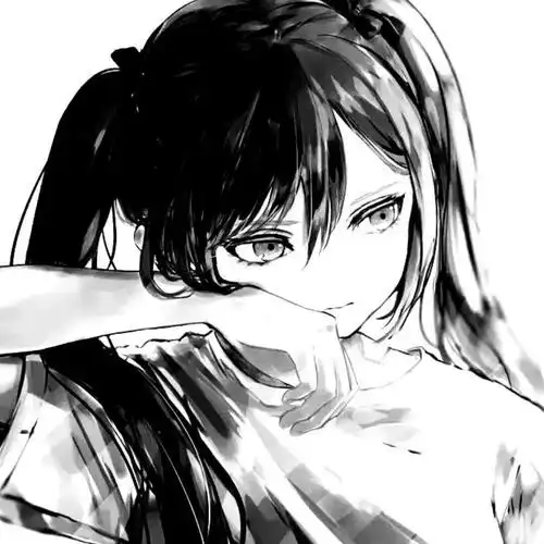 动漫头像黑白厌世风女生头像