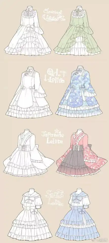 每一天都要做一个小公主lolita小裙子画法