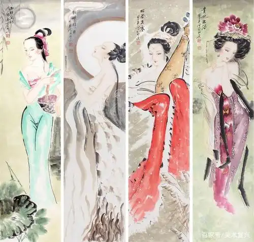 古代四大美女究竟有多美?画家笔下国画仕女图向您展示她们的风采