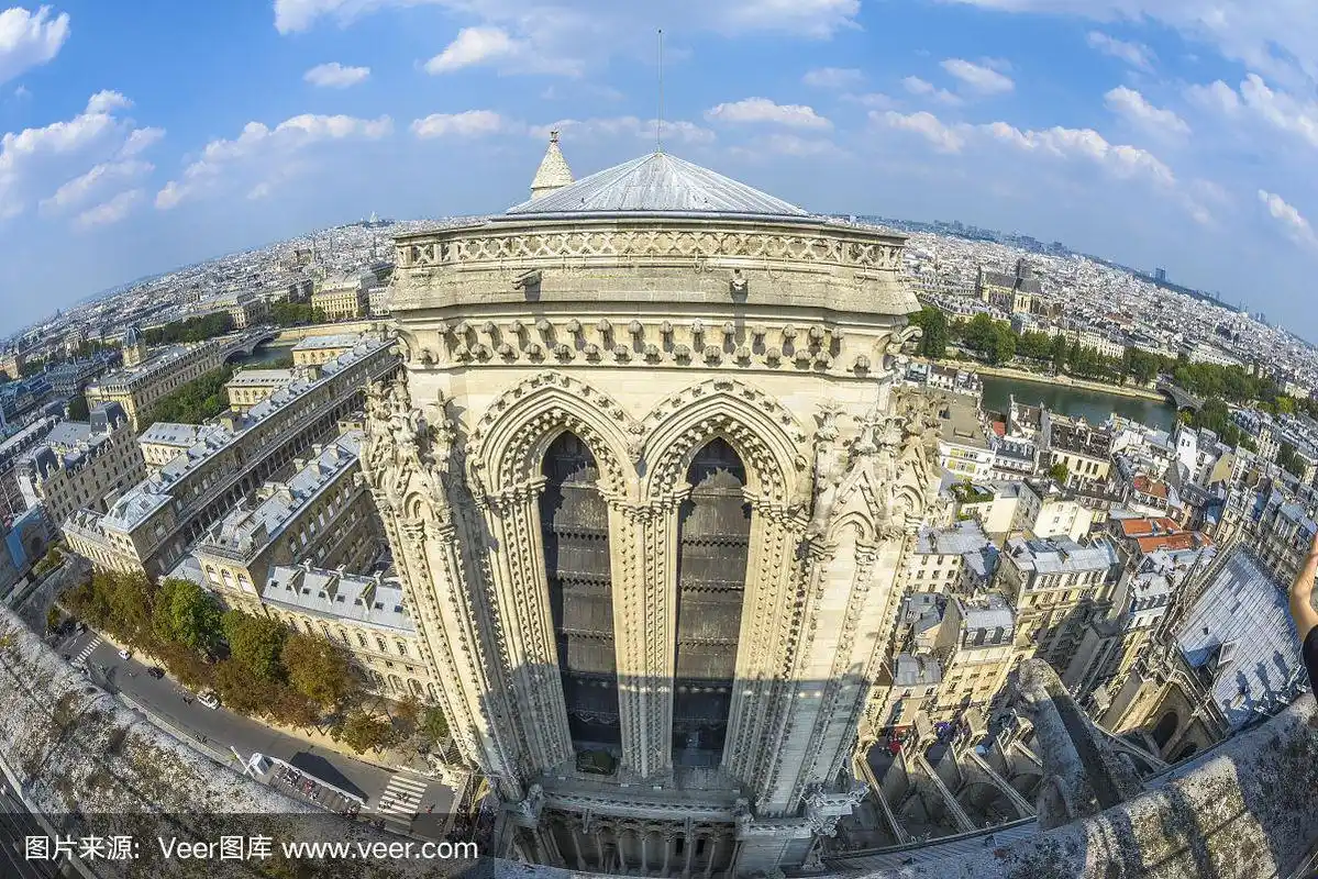 从巴黎圣母院俯瞰巴黎