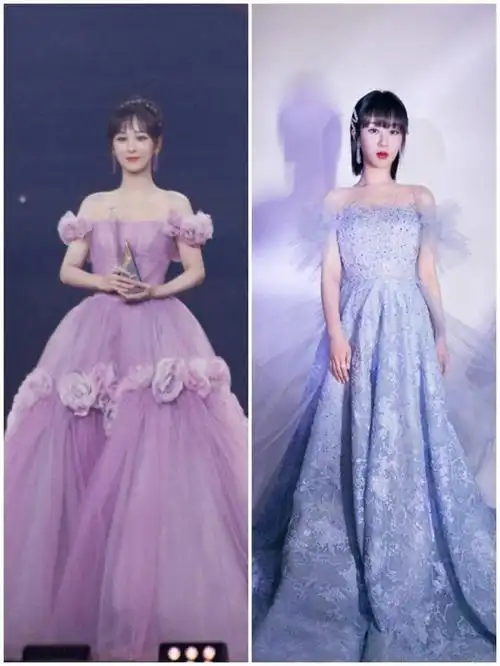 杨紫身材真的好,凭着优越的肩颈线就上了热搜,一袭纱裙好美腻