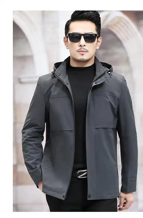 皮尔卡丹轻奢品牌男士工装连帽夹克外套休闲时尚外穿春秋新款男生拉链