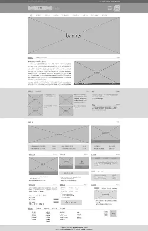 网站首页原型图