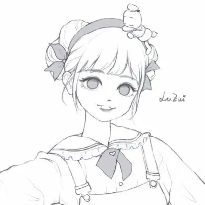 少女头像绘画过程