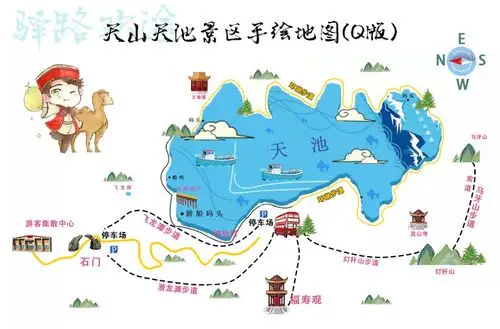 2019最新攻略天山天池怎么玩? (附手绘地图,拍摄点)