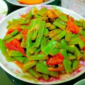 四季豆西红柿
