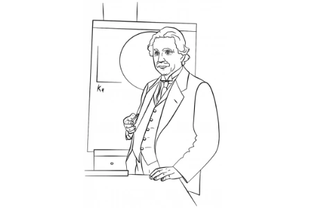 爱因斯坦的简笔画画像