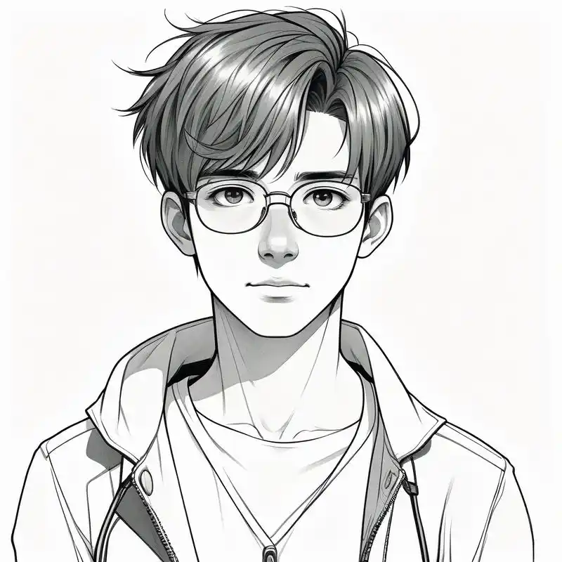 98二次元男生黑白头像精选98