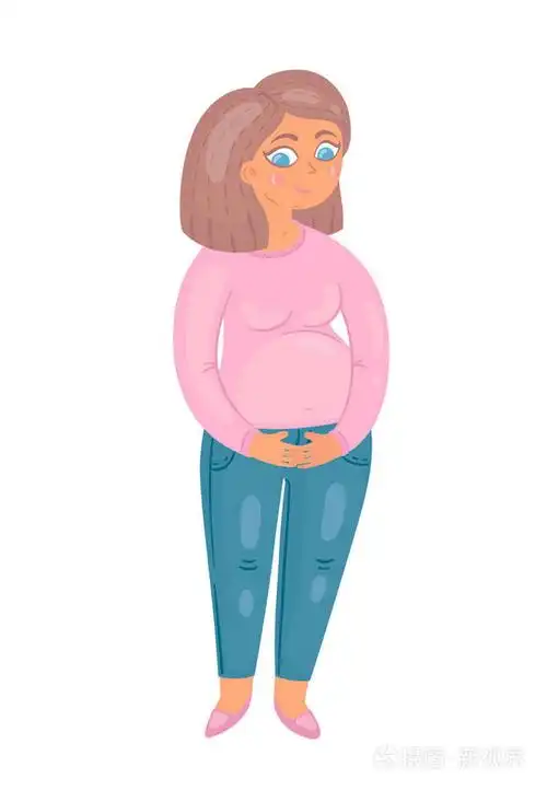 这个插图是伟大的明信片关于怀孕的沟通
