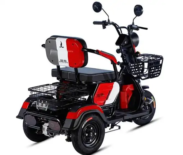 凤凰时尚小型电动三轮车家用接送孩子电池可提锂电铅酸小巧老人双座